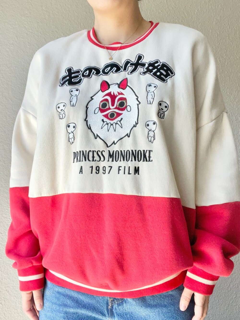 Studio Ghibli Princess Mononoke Panel Crewneck Sweater